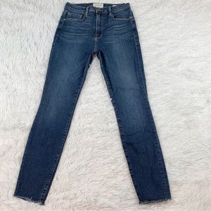Frame Ali high rise Cigarette skinny jeans in Prescott wash